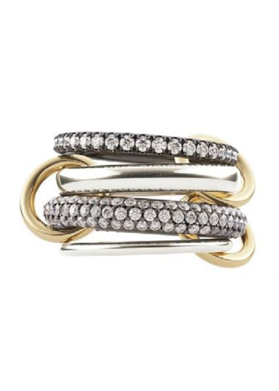 Shop Spinelli Kilcollin Vega 4-link Silver & Gold Ring