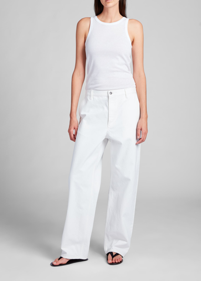 Shop The Row Louie Wide-leg Jeans In White