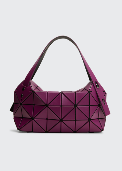 Shop Bao Bao Issey Miyake Boston Small Geometric Zip Shoulder Bag In Red Purple