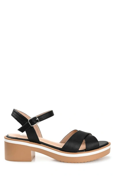 Journee Collection Hilaree Block Heel Sandal In Black