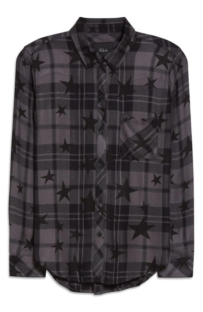 Shop Rails Hunter Plaid Button-up Shirt In Ash Twilight Stars