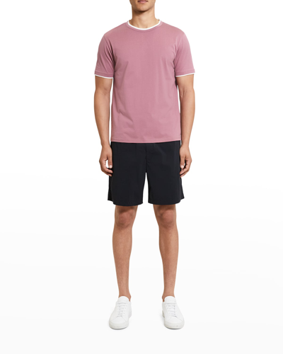 Shop Theory Men's Luxe Cotton Crew T-shirt In Lt Plumivory