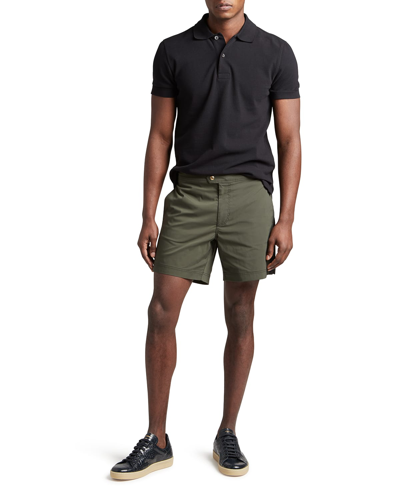 Shop Tom Ford Men's Garment Dyed Piquet Polo Shirt In Blk