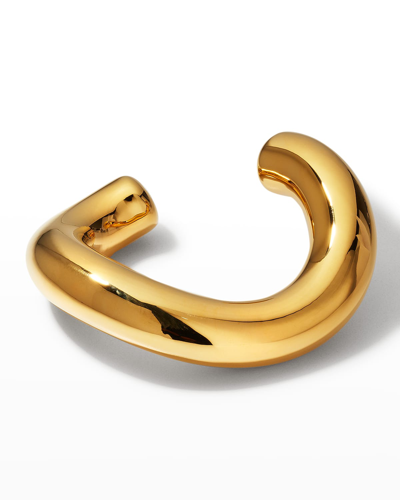 Balenciaga Loop Cuff Bracelet In Shiny Gold | ModeSens