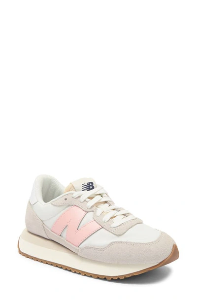 Shop New Balance 237 Sneaker In Sea Salt/ Pink Haze