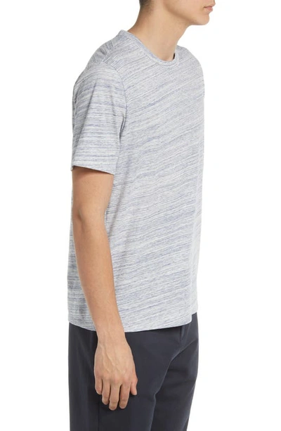 Shop Vince Streaky Cotton Jersey Crewneck T-shirt In Hydra