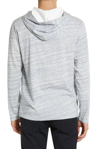 Shop Vince Space Dye Cotton Hoodie In Hydra