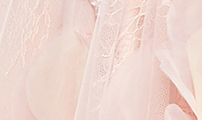 Shop Mac Duggal Floral Appliqué High-low Gown In Petal Pink