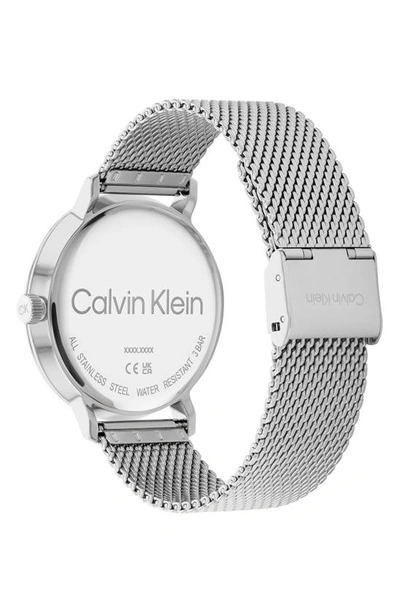 Shop Calvin Klein Mesh Strap Watch, 42mm In Blue