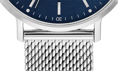 Shop Calvin Klein Mesh Strap Watch, 42mm In Blue