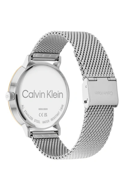 Shop Calvin Klein Mesh Strap Watch, 42mm In Grey