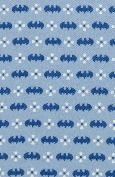 Shop Cufflinks, Inc Batman Motif Silk Pocket Square In Blue