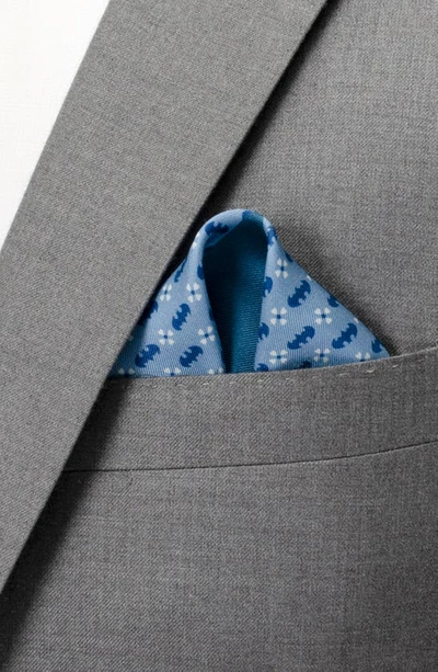 Shop Cufflinks, Inc . Batman Motif Silk Pocket Square In Blue