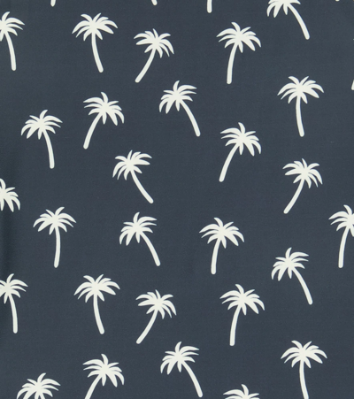 Shop Liewood Bitte Printed Swimsuit In Palms/ Dark Blue