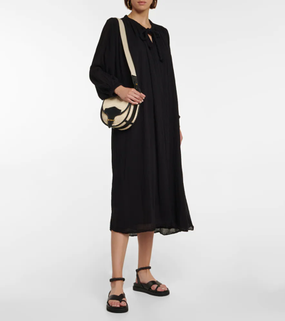 Shop Velvet Frankie Cotton Gauze Maxi Dress In Black