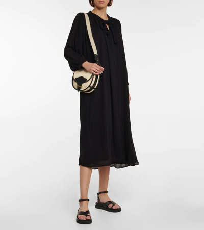 Velvet Frankie Cotton Gauze Maxi Dress In Black
