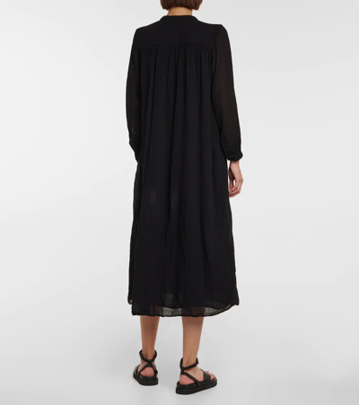 Shop Velvet Frankie Cotton Gauze Maxi Dress In Black