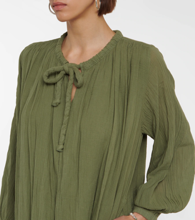Velvet Frankie Cotton Voile Midi Dress In Branch