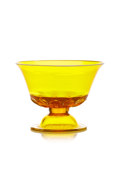 Shop Giambattista Valli Home Footed Champagne Glass In Yellow