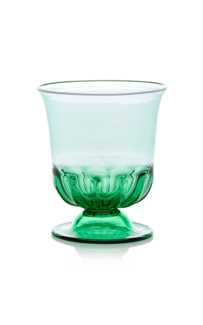 Shop Giambattista Valli Home Footed Water Glass In Green