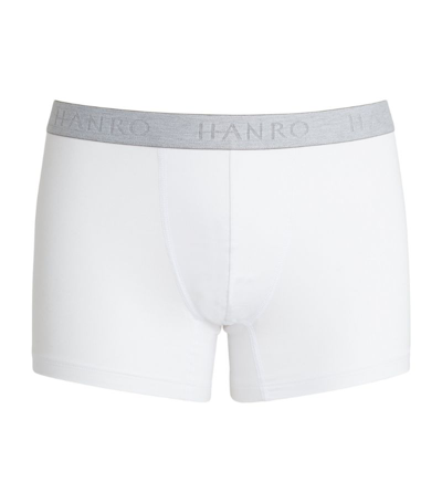 Shop Hanro Cotton-blend Essential Trunks (pack Of 2) In White