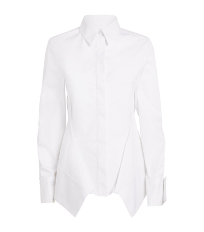 Shop Givenchy Cotton Peplum Shirt In White