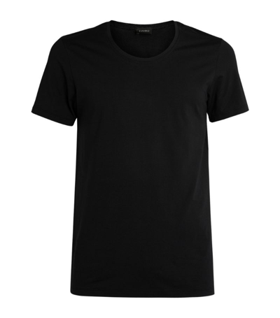 Shop Hanro Cotton Superior T-shirt In Black