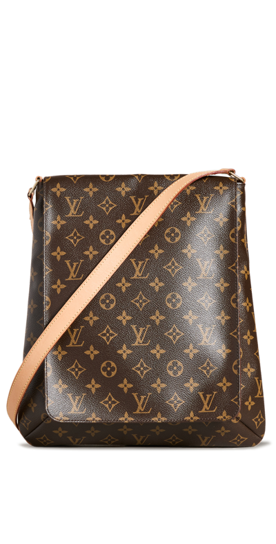 Pre-owned Louis Vuitton Monogram Fold Over Bag In Brown