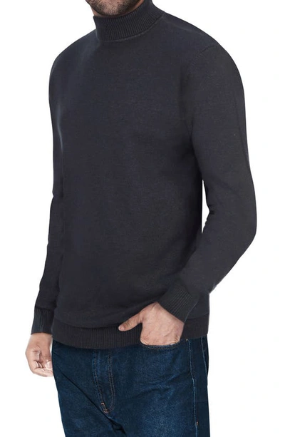 X-ray Turtleneck Pullover Sweater In Charcoal