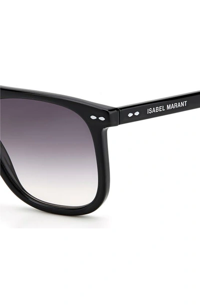 Shop Isabel Marant 56mm Gradient Flattop Sunglasses In Black / Grey Shaded