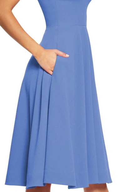 Shop Dress The Population Catalina Fit & Flare Cocktail Dress In Blue Jay
