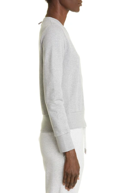 Shop Thom Browne 4-bar Cotton Sweatshirt In Light Grey