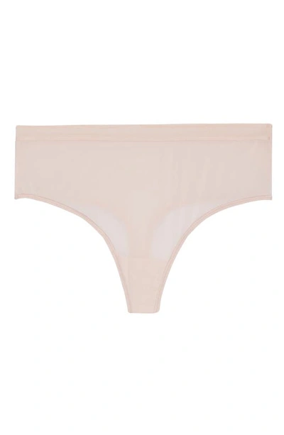 Shop Calvin Klein Second Skin High Waist Thong In Tjq Barely Pink