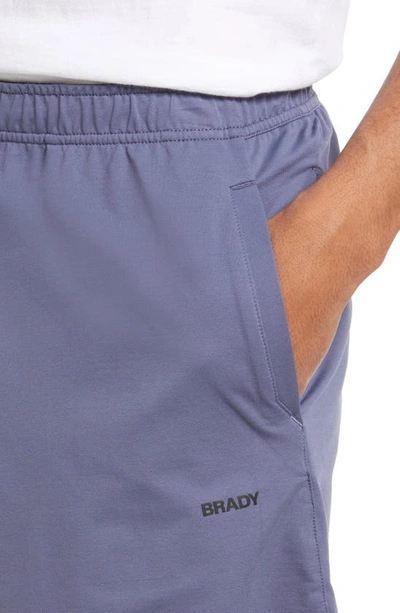 Shop Brady Train Cotton Blend Shorts In Storm