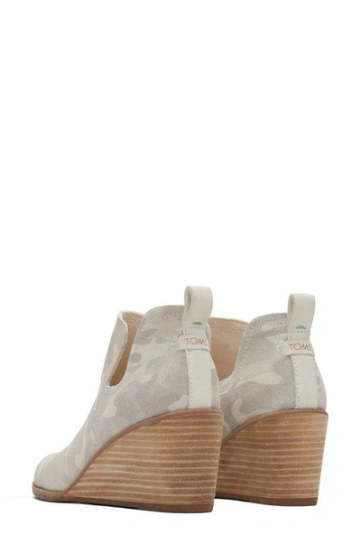 Shop Toms Kallie Wedge Bootie In Grey Natural