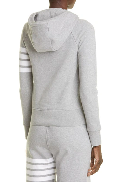 Thom Browne 4-bar Cotton Hoodie In Light Grey