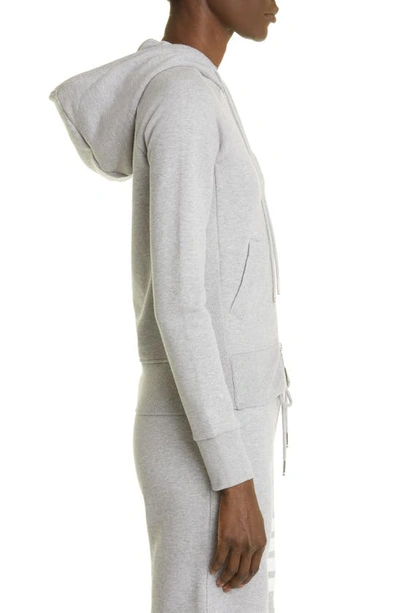 Thom Browne 4-bar Cotton Hoodie In Light Grey