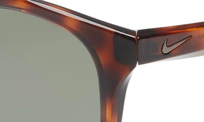 Shop Nike Revere 51mm Round Sunglasses In Tortoise/ Green