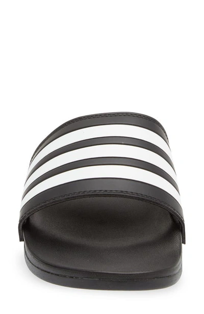 Shop Adidas Originals Gender Inclusive Adilette Comfort Slide Sandal In Black/ White