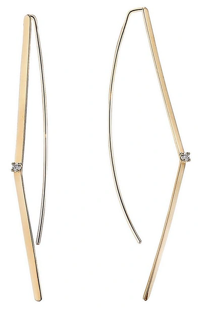 Shop Lana Jewelry Flat Geometric Hooked On Hoop Earrings In Yellow