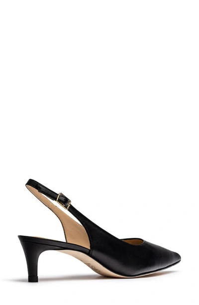 Shop Jon Josef Tina Slingback Pointed Toe Pump In Black Leather