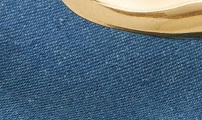 Shop Jeffrey Campbell Linques Flip Flop In Blue Denim Gold