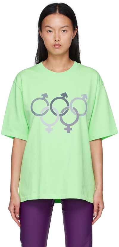 Shop Erl Green Olympics Sex T-shirt In 2 Lime