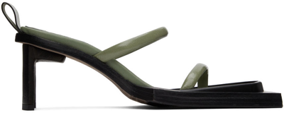 Shop Miista Green Phyllis Heeled Sandals In Eucalptus