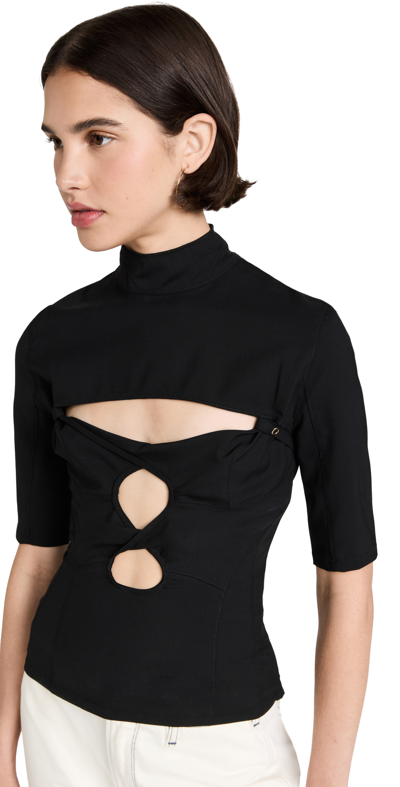 Shop Jacquemus Le Haut Palmi Top In Black