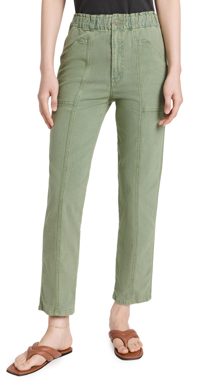 Shop Mother The Springy Ankle Jeans In Ldf - Loden Frost