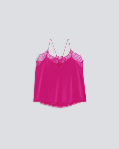 Shop Iro Berwyn Silk Camisole In Candy Pink