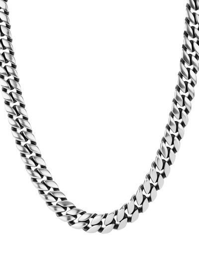 Shop David Yurman 11.5mm Curb Chain Necklace In 银色