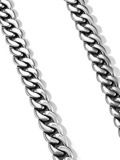 David Yurman Sterling Silver Curb Chain Necklace In 银色