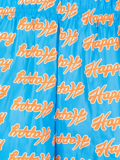 Natasha Zinko Happy-print Swim Shorts In Blue